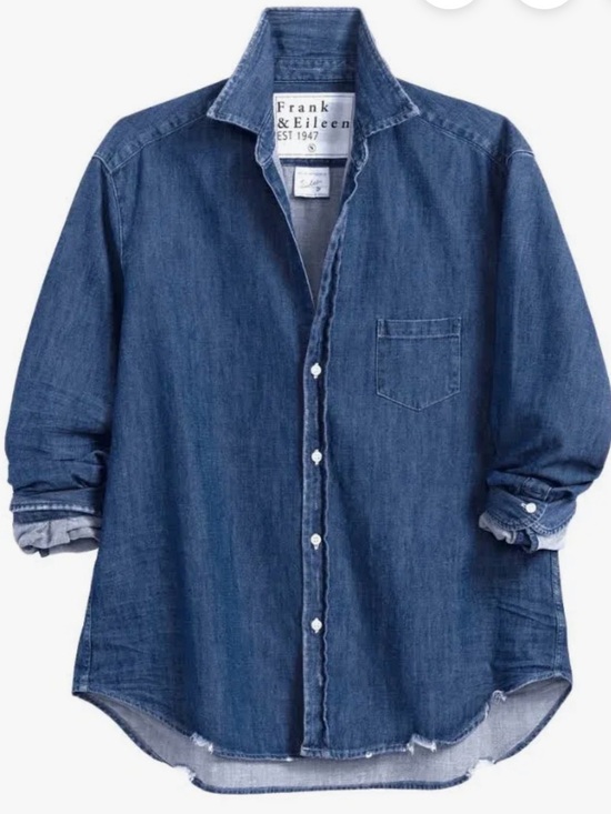 Frank & Eileen Tops - Frank & Eileen Eileen Signature Italian Cotton Denim Button-Down Shirt Size XS